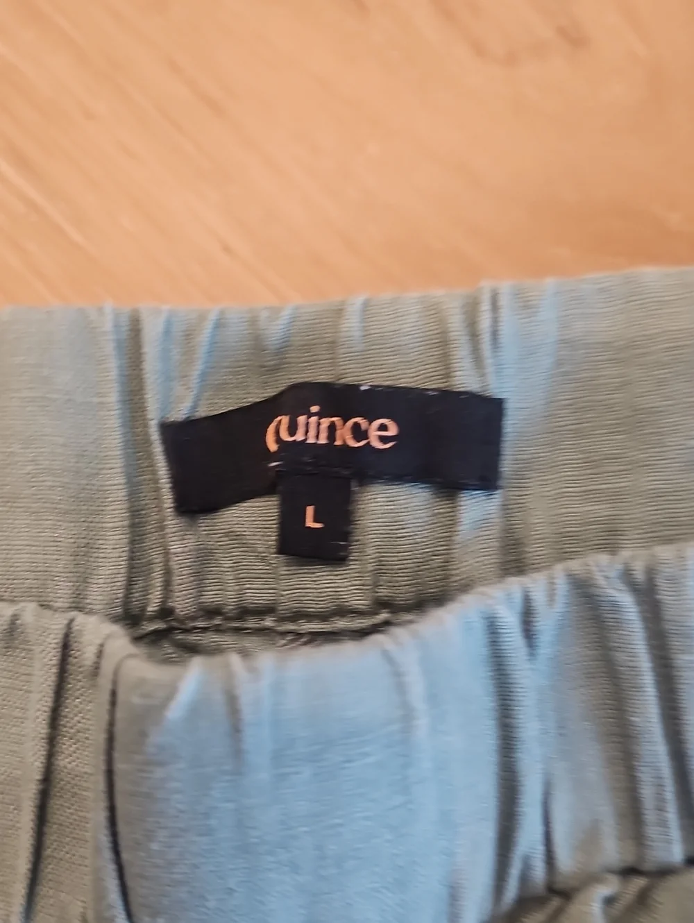 Quince 100% European Linen Tapered Ankle Pants – Light Green – Size Large